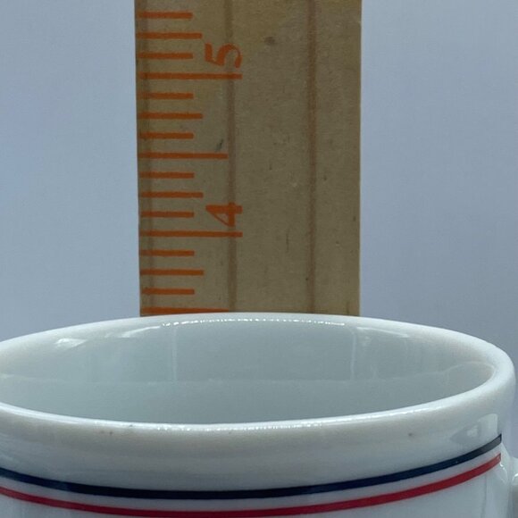 Vtg Retro Mustache Ceramic Coffee Mug Cup Stripes 3.5" - Picture 6 of 6